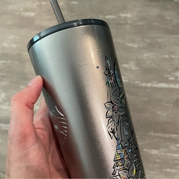 NWT Disney Parks Epcot Tumbler Cup Starbucks Figment Olaf Park Icons WDW *read* - Picture 8 of 9
